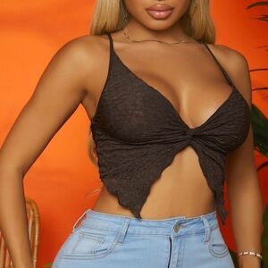 brown small tank top